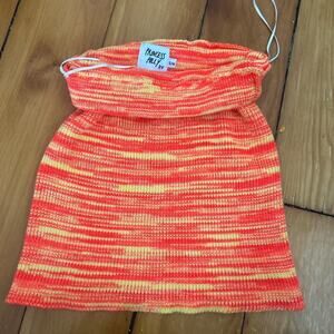 Pink and yellow knitted mini